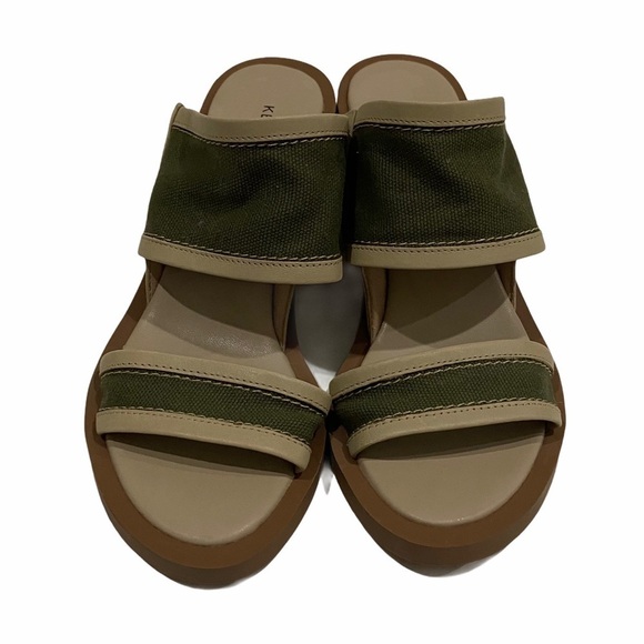 Kelsi Dagger 6.5 Brooklyn Olive Green Block Sandal - Picture 3 of 7
